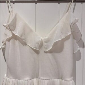 French Connection Elegant White Ruffle Camisole